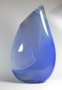 Colour Meld Vase (White, Blue, Teal) by Guy Hollington at The Avenue Gallery, a contemporary fine art gallery in Victoria, BC, Canada.
