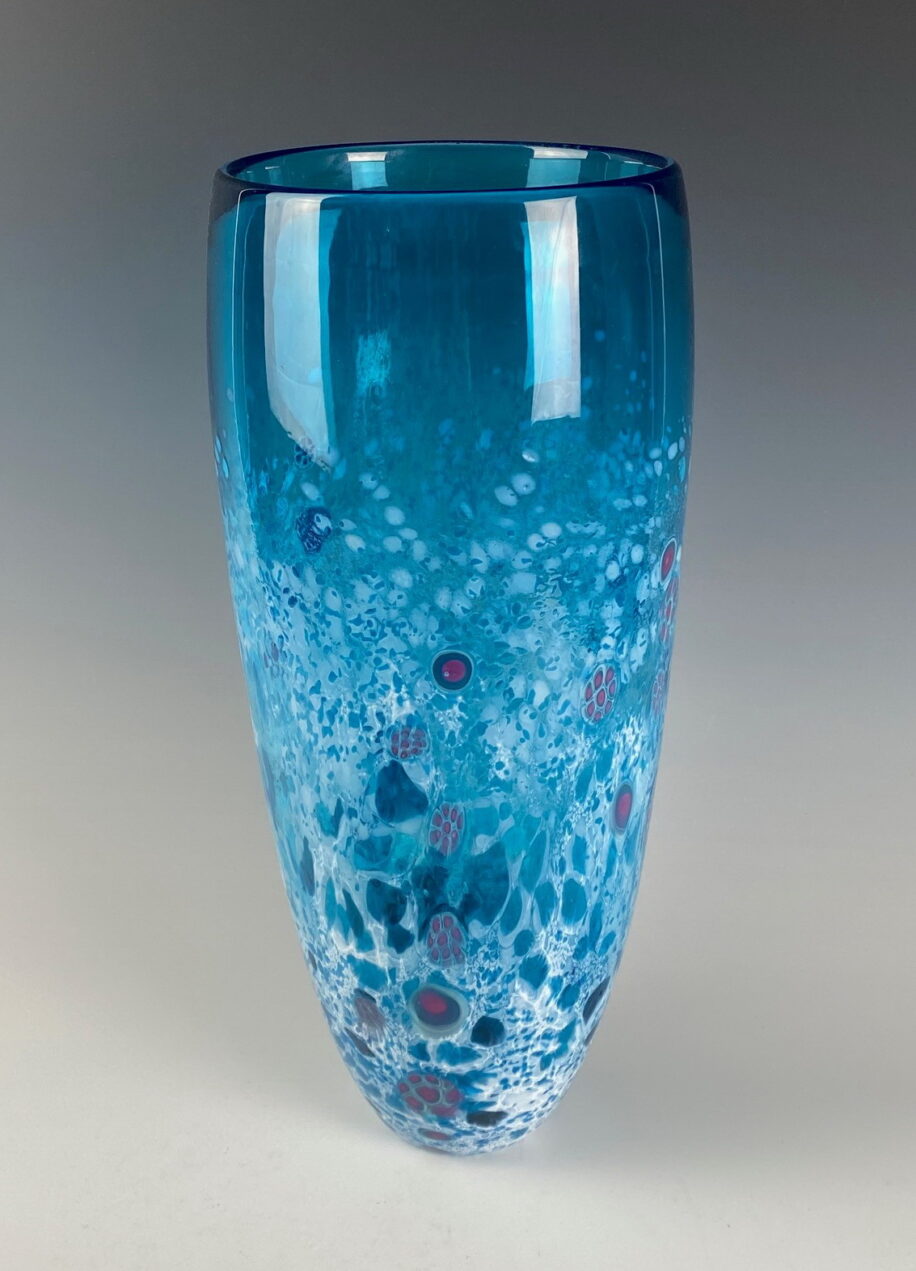 Lily Vase (Copper Blue) by Lisa Samphire at The Avenue Gallery, a contemporary fine art gallery in Victoria, BC, Canada.