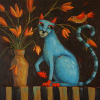 Blue Melody by Cindy Revell at The Avenue Gallery, a contemporary fine art gallery in Victoria, BC, Canada.