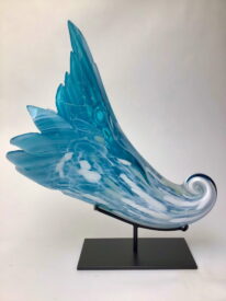 Winged Aspiration #41 (Aqua Blue) by Naoko Takenouchi at The Avenue Gallery, a contemporary fine art gallery in Victoria, BC, Canada.