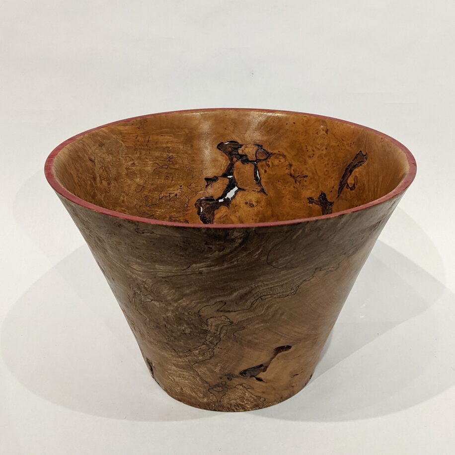 Spalted Big Leaf Maple Bowl by Peter Hackett at The Avenue Gallery, a contemporary fine art gallery in Victoria, BC, Canada.