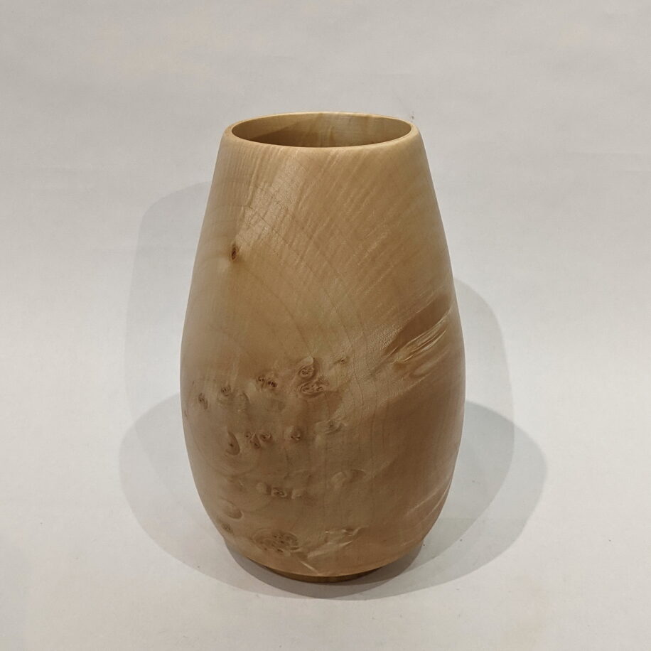 Figured Silver Maple Vase by Peter Hackett at The Avenue Gallery, a contemporary fine art gallery in Victoria, BC, Canada.