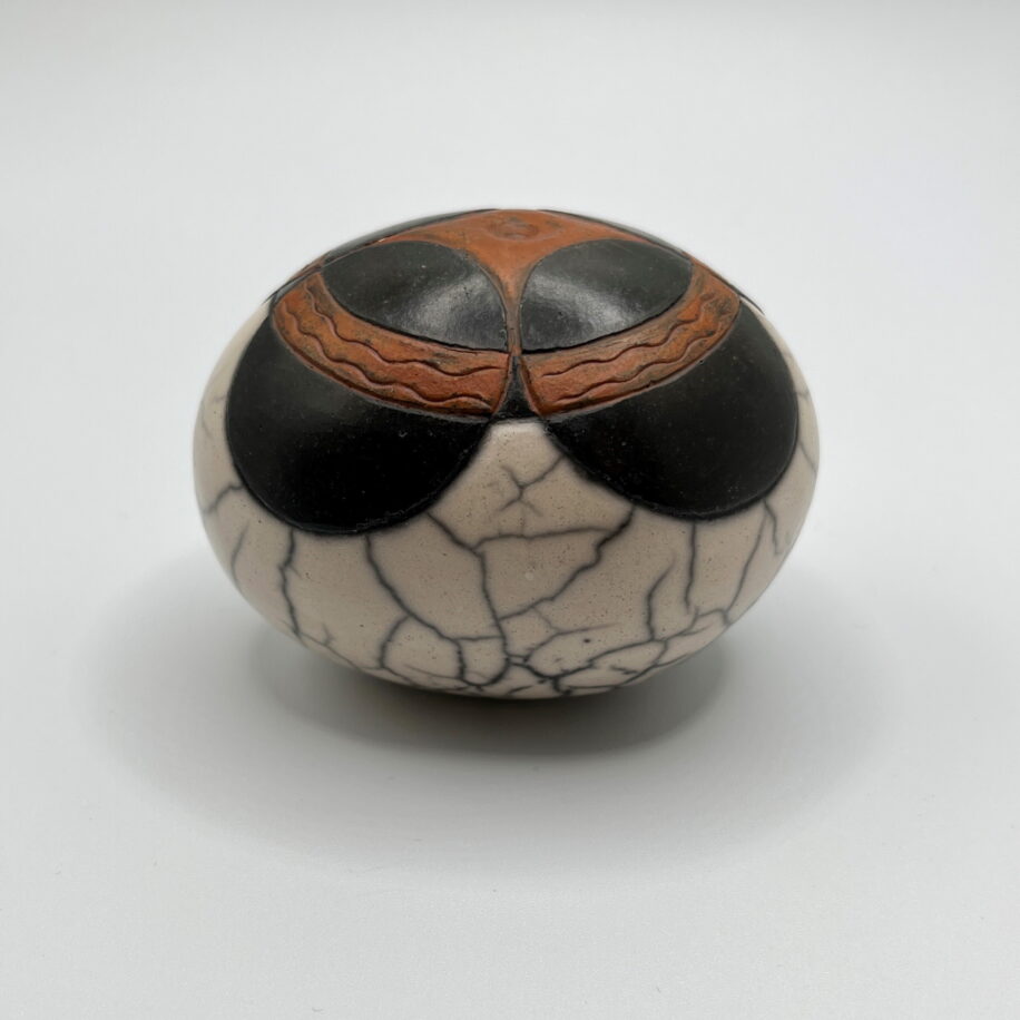 Naked Raku Shaker by Jan Lovewell at The Avenue Gallery, a contemporary fine art gallery in Victoria, BC, Canada.