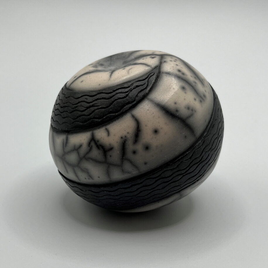 Naked Raku Shaker by Jan Lovewell at The Avenue Gallery, a contemporary fine art gallery in Victoria, BC, Canada.