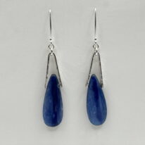 Long Kyanite V-Bail Earrings by A & R Jewellery at The Avenue Gallery, a contemporary fine art gallery in Victoria, BC, Canada.