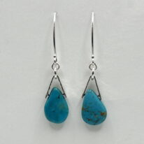 Small Turquoise V-Bail Earrings by A & R Jewellery, at The Avenue Gallery, a contemporary fine art gallery in Victoria, BC, Canada.