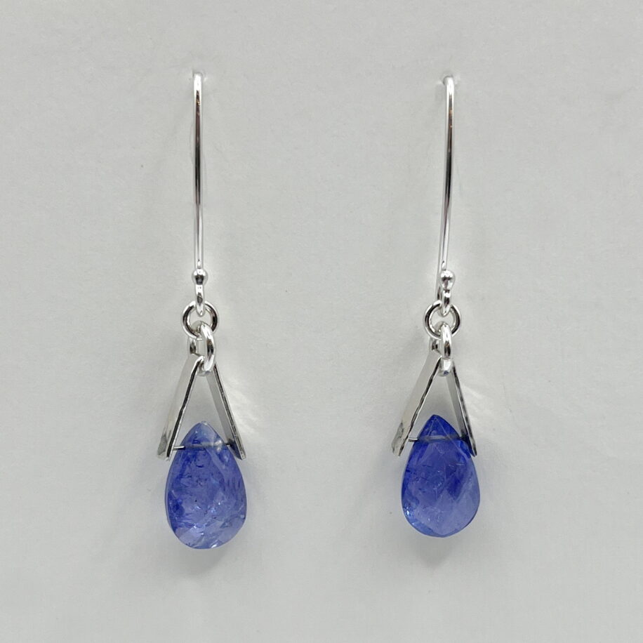 Tanzanite V-Bail Earrings by A & R Jewellery at The Avenue Gallery, a contemporary fine art gallery in Victoria, BC, Canada.