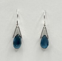 London Topaz V-Bail Earrings by A & R Jewellery at The Avenue Gallery, a contemporary fine art gallery in Victoria, BC, Canada.