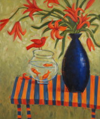 Tangerine Afternoon by Cindy Revell at The Avenue Gallery, a contemporary fine art gallery in Victoria, BC, Canada.