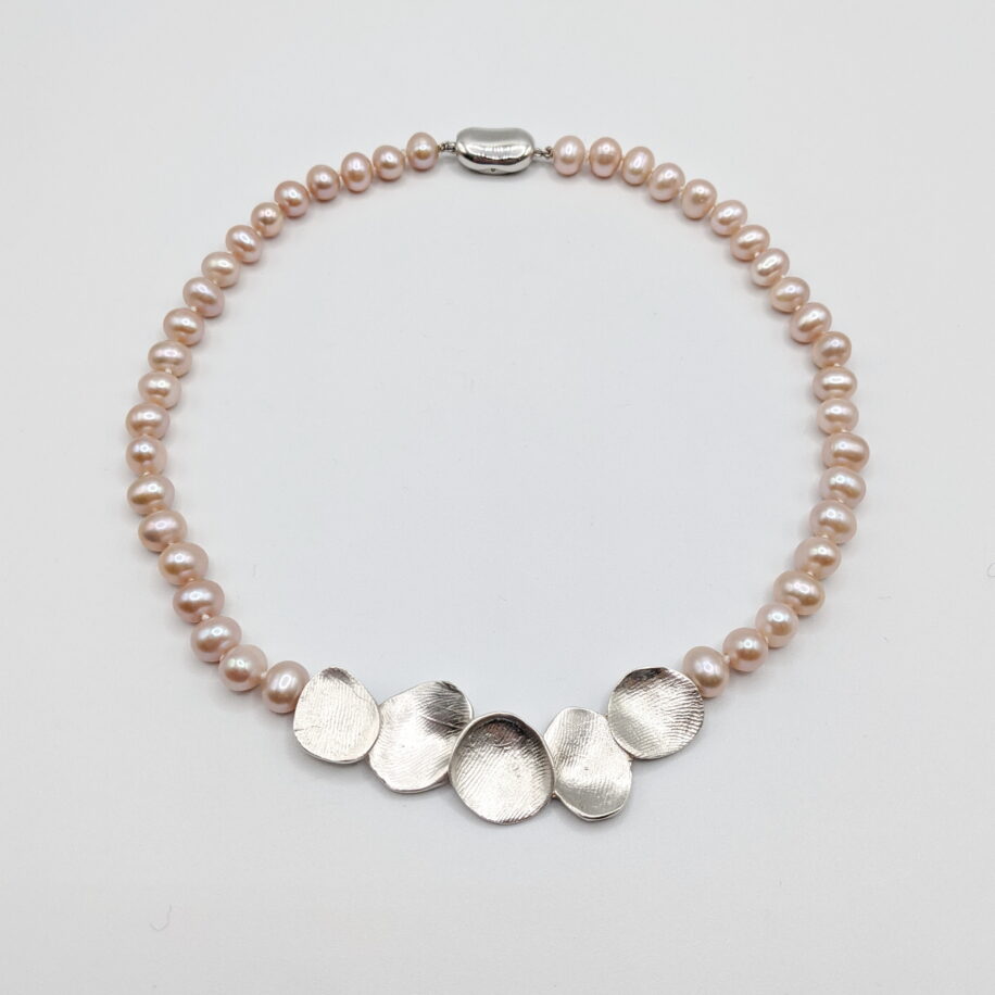 Moon Pearl Necklace by Dorothee Rosen at The Avenue Gallery, a contemporary art gallery in Victoria BC, Canada