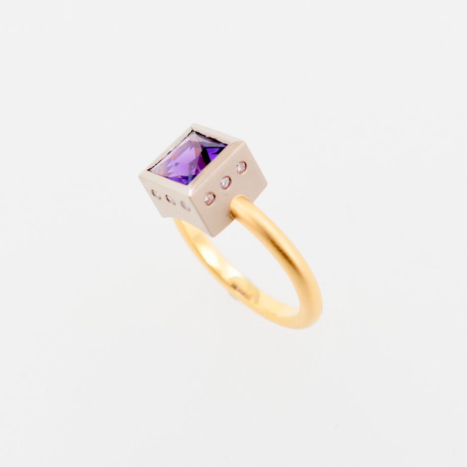 Amethyst & Diamond Ring by Bayot Heer at The Avenue Gallery, a contemporary fine art gallery in Victoria, BC, Canada.