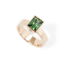 Green Zircon & Diamonds Ring by Bayot Heer at The Avenue Gallery, a contemporary fine art gallery in Victoria, BC, Canada.