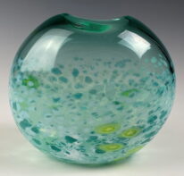 Tulip Vase ( Teal Green) by Lisa Samphire at The Avenue Gallery, a contemporary fine art gallery in Victoria, BC, Canada.