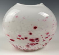 Large Tulip Vase (White Pink) by Lisa Samphire at The Avenue Gallery, a contemporary fine art gallery in Victoria, BC, Canada.