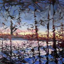 Tofino Sunset by Stephanie Taylor at The Avenue Gallery, a contemporary fine art gallery in Victoria, BC, Canada.