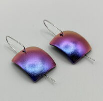 Square Oxygen Series Earrings by Peggy Brackett at The Avenue Gallery, a contemporary fine art gallery in Victoria, BC, Canada.