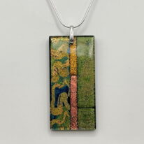Batik Pendant by Peggy Brackett at The Avenue Gallery, a contemporary fine art gallery in Victoria, BC, Canada.