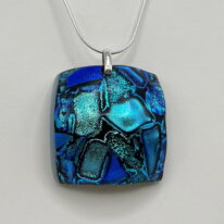 Domed Mosaic Pendant by Peggy Brackett at The Avenue Gallery, a contemporary fine art Gallery in Victoria, BC, Canada.
