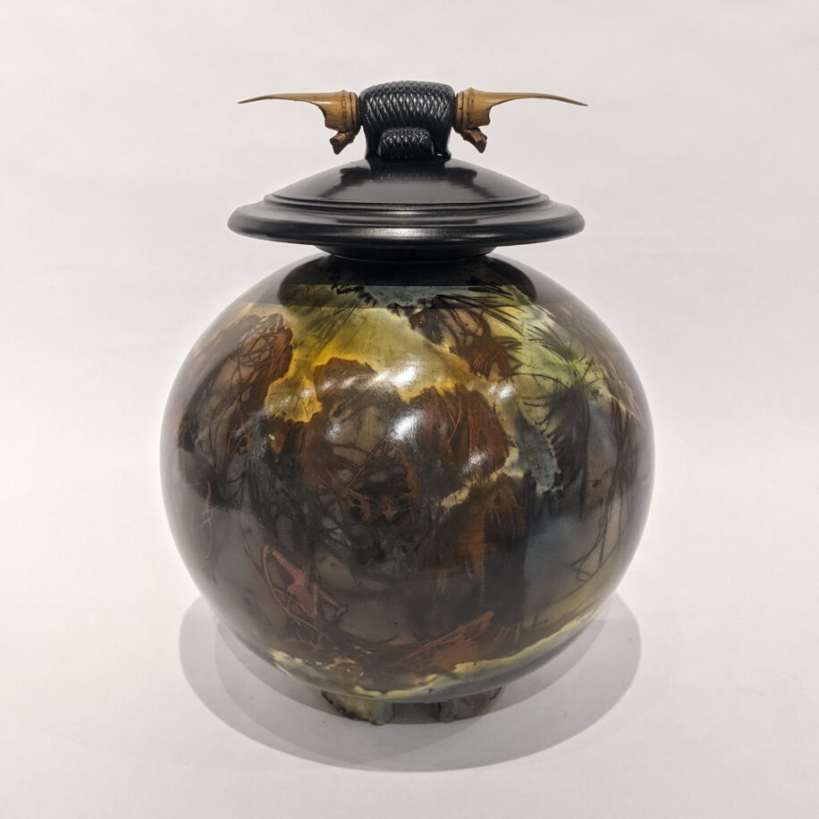 Medium Vase with Knob Top by Geoff Searle at The Avenue Gallery, a contemporary fine art gallery in Victoria, BC, Canada.