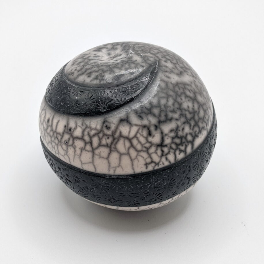 Naked Raku Shaker by Jan Lovewell at The Avenue Gallery, a contemporary fine art gallery in Victoria, BC, Canada.