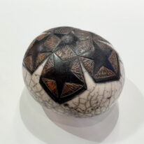 Naked Raku Shaker by Jan Lovewell at The Avenue Gallery, a contemporary fine art gallery in Victoria, BC, Canada.