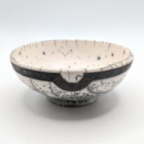 Naked Raku Bowl by Jan Lovewell at The Avenue Gallery, a contemporary fine art gallery in Victoria, BC, Canada.