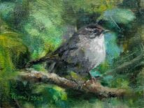 Bewick's Wren by Tanya Bone at The Avenue Gallery, a contemporary fine art gallery in Victoria, BC, Canada.
