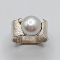 Large Square Ring with Mabe Pearl by Chi's Creations at The Avenue Gallery, a contemporary fine art gallery in Victoria, BC, Canada.