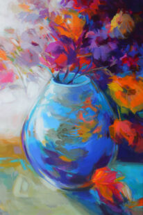 In Love With The Blues by Becky Holuk at The Avenue Gallery, a contemporary fine art gallery in Victoria, BC, Canada.