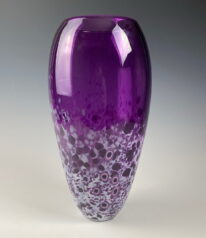 Lily Vase (Red/Purple) by Lisa Samphire at The Avenue Gallery, a contemporary fine art gallery in Victoria, BC, Canada.