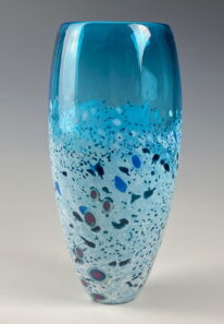 Lily Vase (Teal) by Lisa Samphire at The Avenue Gallery, a contemporary fine art gallery in Victoria, BC, Canada.