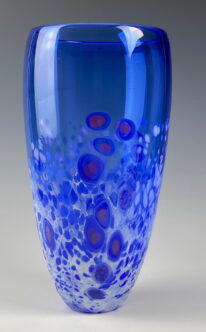 Lily Vase (Light Blue) by Lisa Samphire at The Avenue Gallery, a contemporary fine art gallery in Victoria, BC, Canada.