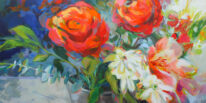 Rosy Outlook by Becky Holuk at The Avenue Gallery, a contemporary fine art gallery in Victoria, BC, Canada.