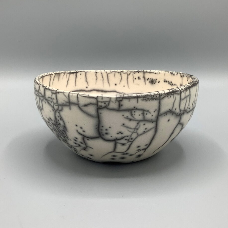 Naked Raku Bowl by Jan Lovewell at The Avenue Gallery, a contemporary fine art gallery in Victoria, BC, Canada.