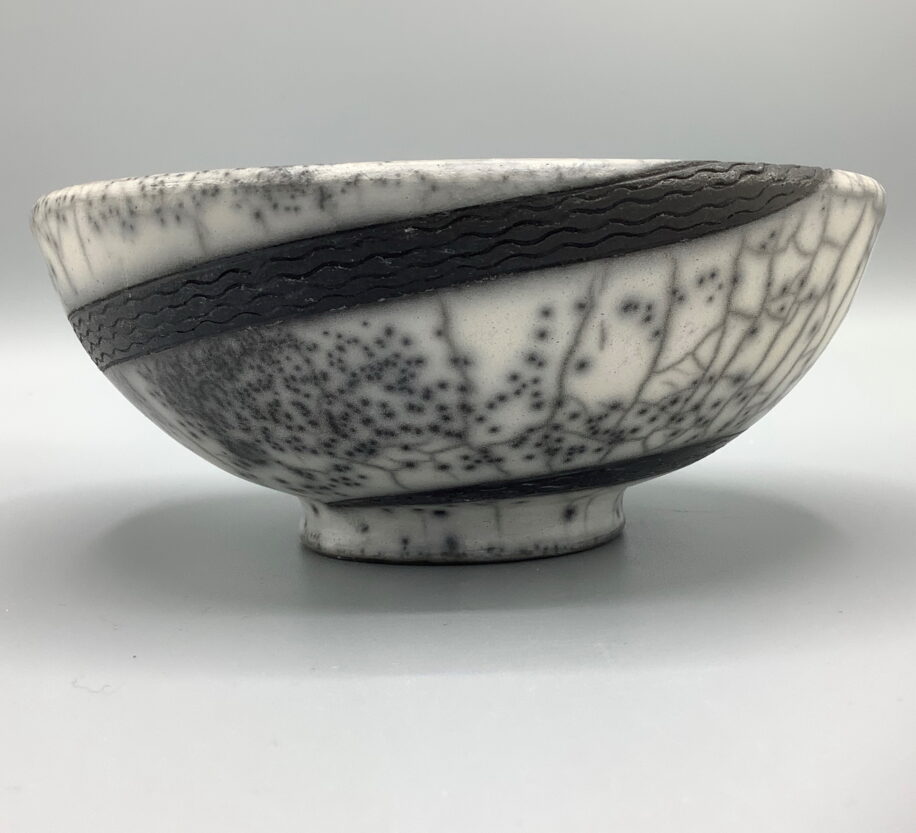 Naked Raku Bowl by Jan Lovewell at The Avenue Gallery, a contemporary fine art gallery in Victoria, BC, Canada.