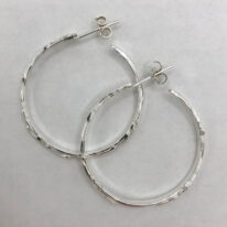 Bark Hoop Earrings (Small) by A & R Jewellery at The Avenue Gallery, a contemporary fine art gallery in Victoria, BC, Canada.