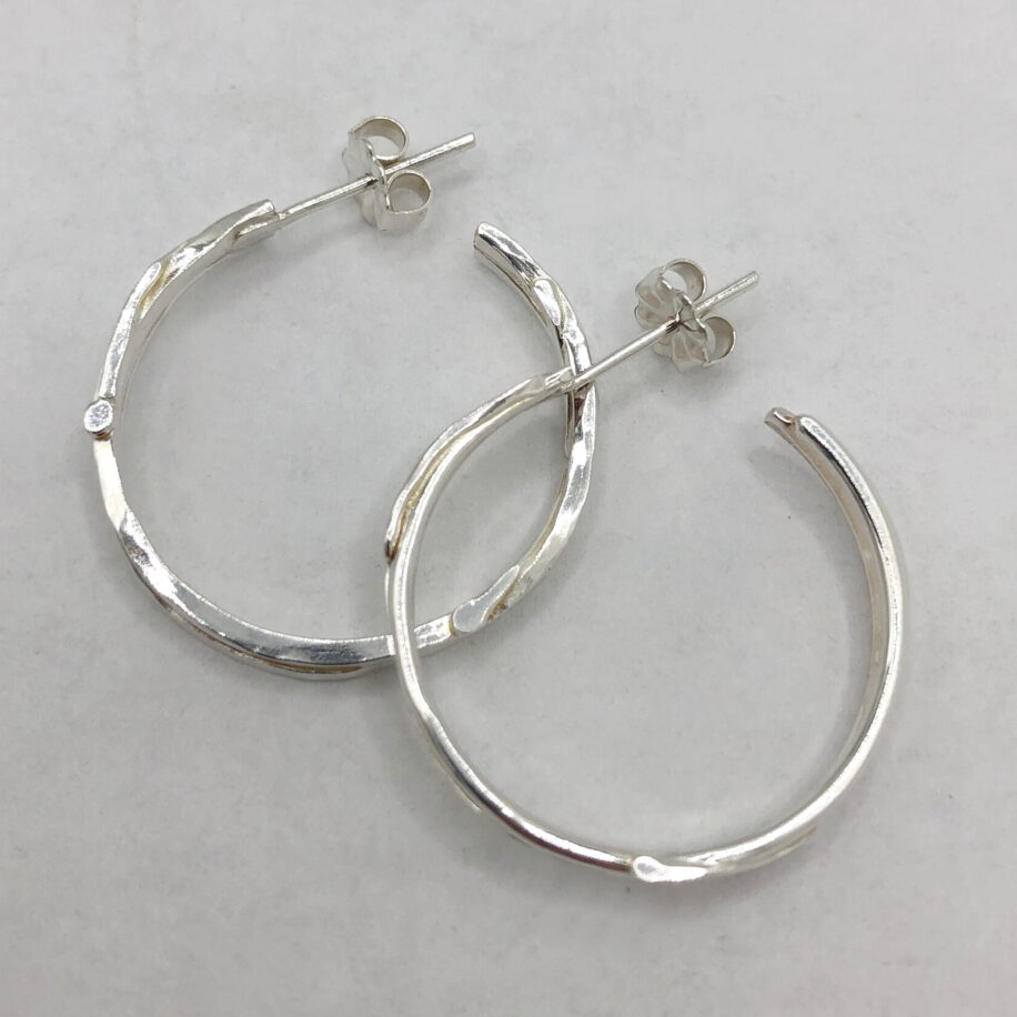 Bark Hoop Earrings (Small) by A & R Jewellery at The Avenue Gallery, a contemporary fine art gallery in Victoria, BC, Canada.