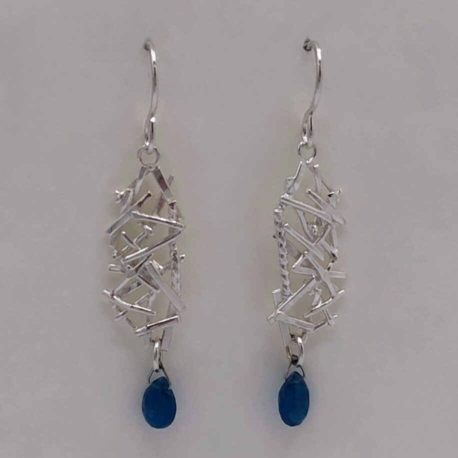 Twig Earrings with Apatite by A & R Jewellery at The Avenue Gallery, a contemporary fine art gallery in Victoria, BC, Canada.