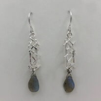 Twigs Earrings with Labradorite by A & R Jewellery at The Avenue Gallery, a contemporary fine art gallery in Victoria, BC, Canada.