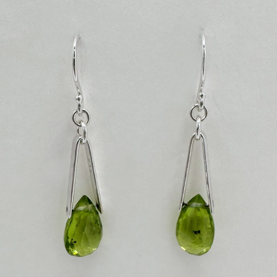 V-Bail Earrings with Peridot by A & R Jewellery at The Avenue Gallery, a contemporary fine art gallery in Victoria, BC, Canada.