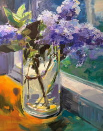 Loving the Lilacs by Becky Holuk at The Avenue Gallery, a contemporary fine art gallery in Victoria, BC, Canada.