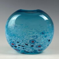 Tulip Vase (Copper Blue) by Lisa Samphire at The Avenue Gallery, a contemporary fine art gallery in Victoria, BC, Canada.