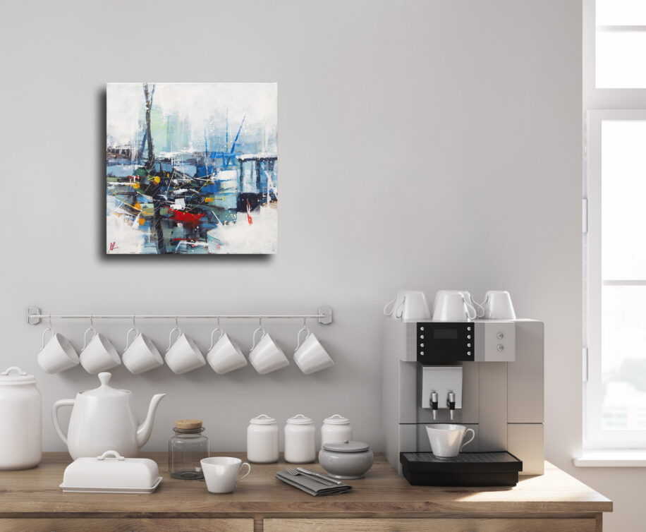 Spruce Harbour Marina by William Liao at The Avenue Gallery, a contemporary fine art gallery in Victoria, BC, Canada.