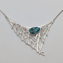 Turquoise Twig Collar by A & R Jewellery at The Avenue Gallery, a contemporary fine art gallery in Victoria, BC, Canada.