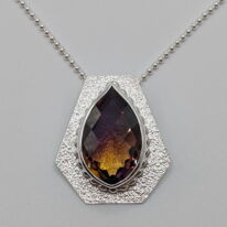 Geometric Pendant with Ametrine by A & R Jewellery at The Avenue Gallery, a contemporary fine art gallery in Victoria, BC, Canada.