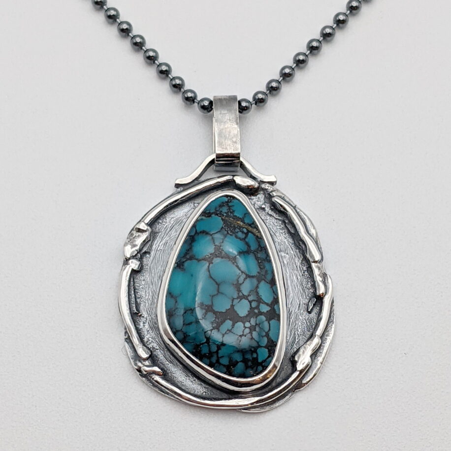 Wax Seal Pendant with Turquoise by A & R Jewellery at The Avenue Gallery, a contemporary fine art gallery in Victoria, BC, Canada.