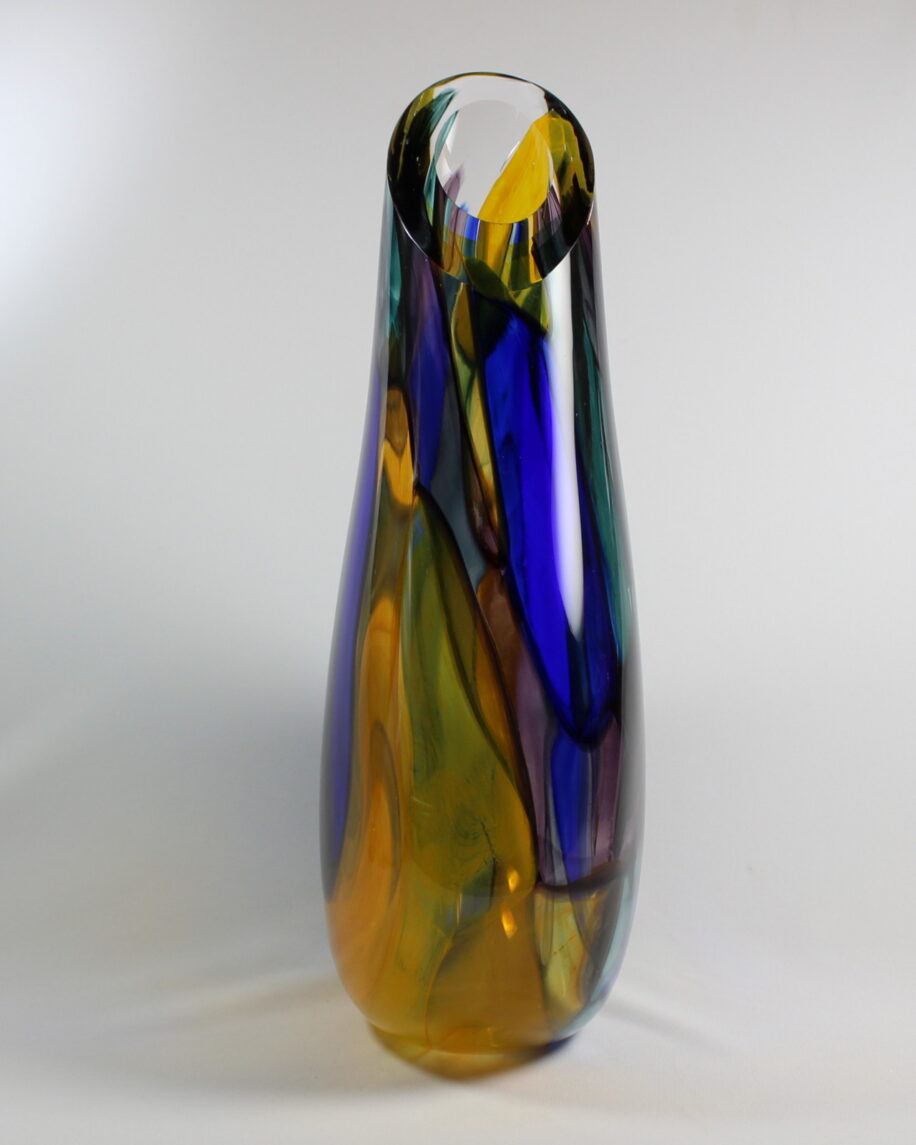 Stained Glass Vase by Guy Hollington at The Avenue Gallery, a contemporary fine art gallery in Victoria, BC, Canada.