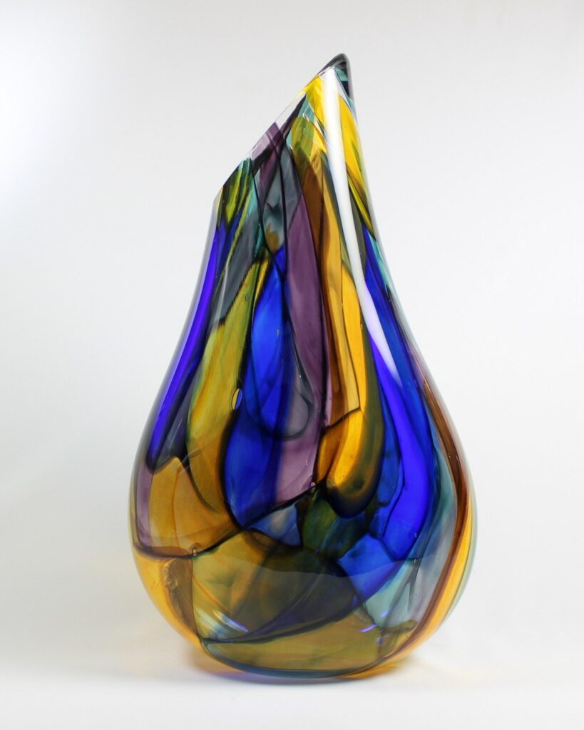 Stained Glass Vase by Guy Hollington at The Avenue Gallery, a contemporary fine art gallery in Victoria, BC, Canada.