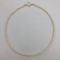 White Freshwater Pearl Necklace by Val Nunns at The Avenue Gallery, a contemporary fine art gallery in Victoria, BC, Canada.