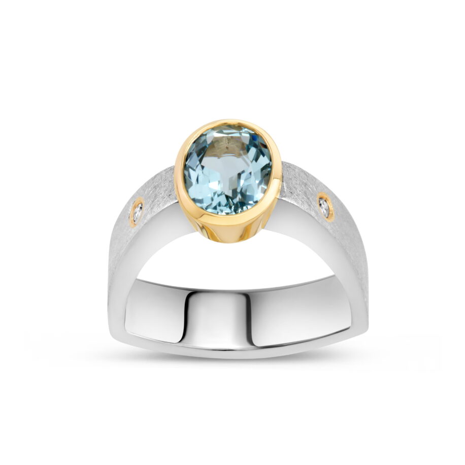 Aquamarine Ring by Bayot Heer at The Avenue Gallery, a contemporary fine art gallery in Victoria, BC, Canada.